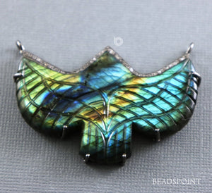 Pave Diamond American Eagle Pendant -- DP-1834 - Beadspoint