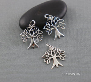 Sterling Silver Tree of Life Charm -- SS/CH4/CR109 - Beadspoint