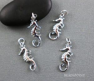 Sterling Silver Seahorse Charm -- SS/CH7/CR69 - Beadspoint