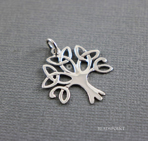 Sterling Silver Artisan Tree of Life Charm -- SS/CH4/CR112 - Beadspoint