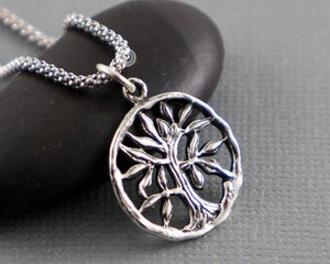 Sterling Silver Artisan Tree of Life Charm -- SS/CH4/CR125 - Beadspoint