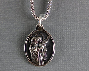 Sterling Silver Artisan Mother Mary Charm  -- SS/CH1/CR69 - Beadspoint