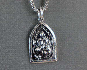 Sterling Silver Artisan Buddha Charm -- SS/CH2/CR95 - Beadspoint