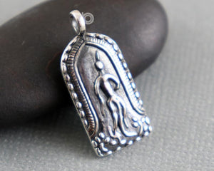 Sterling Silver Artisan Buddha Charm -- SS/CH2/CR94 - Beadspoint
