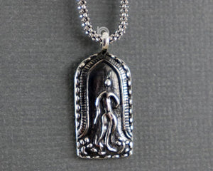 Sterling Silver Artisan Buddha Charm -- SS/CH2/CR94 - Beadspoint
