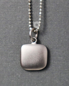 Sterling Silver Tag Brush Matte Charm -- SS/CH11/CR34 - Beadspoint