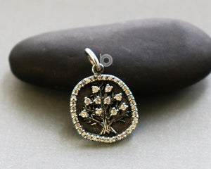 Sterling Silver Artisan Tree of Life Charm -- SS/CH4/CR146 - Beadspoint