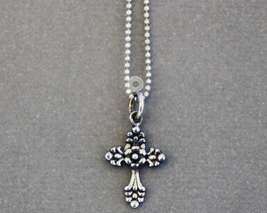 Sterling Silver Cross Charm  -- SS/CH1/CR62 - Beadspoint