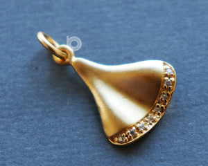 Gold Vermeil Over Sterling Silver Oriental Bracelet Fan Charm -- VM/CH11/CR28 - Beadspoint