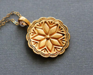 Gold Vermeil Over Sterling Silver Motif Charm -- VM/CH4/CR123 - Beadspoint