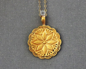 Gold Vermeil Over Sterling Silver Motif Charm -- VM/CH4/CR123 - Beadspoint