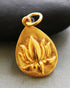 Gold Vermeil Over Sterling Silver Lotus Circle Flower Charm -- VM/CH2/CR91
