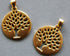 Gold Vermeil Over Sterling Silver Tree Of Life Jump Ring Charm -- VM/CH4/CR117