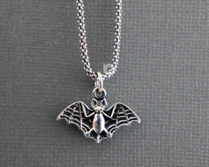 Sterling Silver Crafted Flying Bat Charm  -- SS/CH7/CR71 - Beadspoint