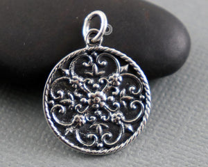 Sterling Silver Artisan Tree of Life Charm -- SS/CH4/CR134 - Beadspoint