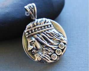 Sterling Silver Marcus Aurelius Charm  -- SS/CH11/CR29 - Beadspoint