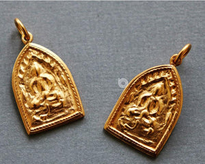 24K Gold Vermeil Over Sterling Silver Buddha Charm-- VM/CH2/CR95 - Beadspoint
