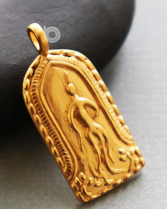 24K Gold Vermeil Over Sterling Silver Buddha Charm-- VM/CH2/CR94 - Beadspoint