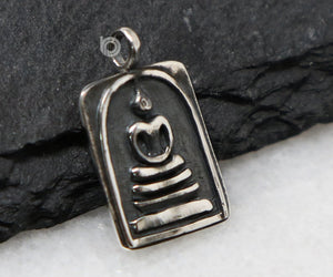 Sterling Silver Artisan Buddha Charm -- SS/CH2/CR141 - Beadspoint