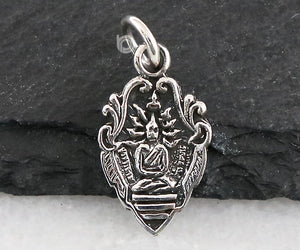 Sterling Silver Artisan Buddha Charm -- SS/CH2/CR145 - Beadspoint