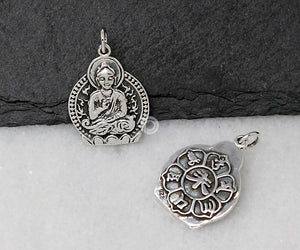 Sterling Silver Artisan Buddha Charm -- SS/CH2/CR133 - Beadspoint