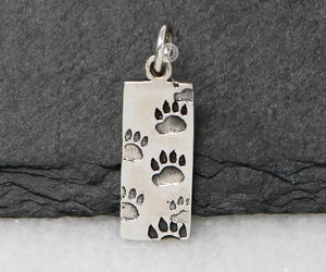 Sterling Silver Artisan Paw Charm -- SS/CH7/CR91 - Beadspoint