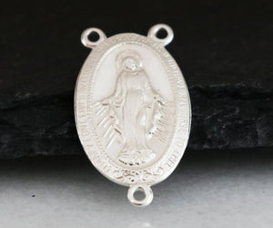 Sterling Silver Miraculous Rosary  Charm  -- SS/CH0/CR13 - Beadspoint