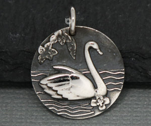 Sterling Silver Swan Charm -- SS/CH6/CR80 - Beadspoint