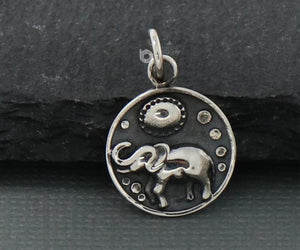 Sterling Silver Elephant Charm  -- SS/CH7/CR99 - Beadspoint