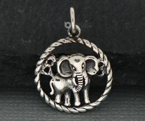 Sterling Silver Baby Elephant Charm  -- SS/CH7/CR92 - Beadspoint