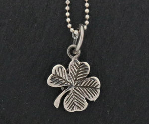 Sterling Silver Handmade Lucky Clover Charm -- SS/CH4/CR162 - Beadspoint