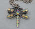 Pave Diamond Opal Dragonfly Pendant, (DP-1982)