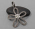 Pave Diamond Flower With Pearl Pendant, (DP-1984)