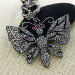 Pave Diamond Butterfly Pendant -- DP-1988 - Beadspoint