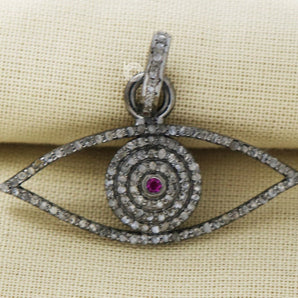 Pave Diamond Evil Eye Pendant -- DP-1989 - Beadspoint