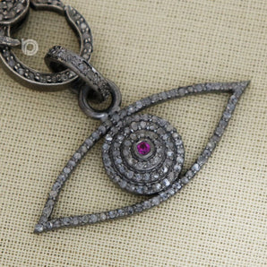Pave Diamond Evil Eye Pendant -- DP-1989 - Beadspoint