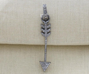 Pave Diamond Arrow Pendant, (DPM-1146) - Beadspoint