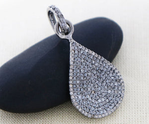 Pave Diamond Drop Pendant -- DPS-036 - Beadspoint