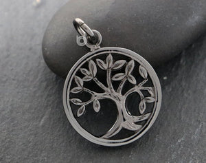 Sterling Silver Artisan Tree of Life Charm -- SS/CH4/CR140 - Beadspoint