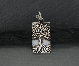 Sterling Silver Artisan Tree of Life Charm -- SS/CH4/CR160 - Beadspoint