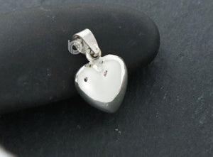 Sterling Silver Heart Charm   -- SS/CH8/CR44 - Beadspoint