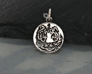 Sterling Silver Handmade Motif Coin Charm -- SS/CH4/CR151 - Beadspoint