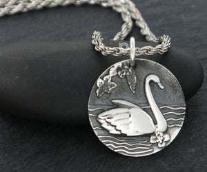 Sterling Silver Swan Charm -- SS/CH6/CR80 - Beadspoint