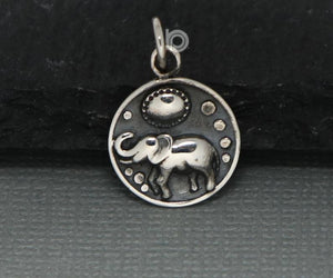 Sterling Silver Elephant Charm  -- SS/CH7/CR99 - Beadspoint