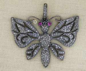 Pave Diamond Butterfly Pendant -- DP-1988 - Beadspoint