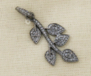 Pave Diamond Leaf Pendant, (DPM-1142) - Beadspoint