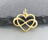 Gold Vermeil Over Sterling Silver Infinity Heart Charm -- VM/CH8/CR43