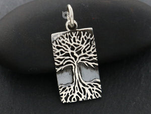 Sterling Silver Artisan Tree of Life Charm -- SS/CH4/CR160 - Beadspoint