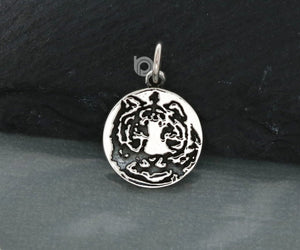 Sterling Silver Handmade Motif Coin Charm -- SS/CH4/CR151 - Beadspoint