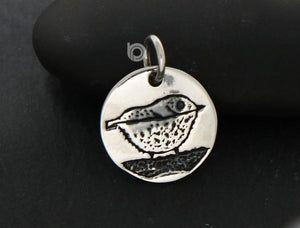 Sterling Silver Bird Charm -- SS/CH6/CR56 - Beadspoint